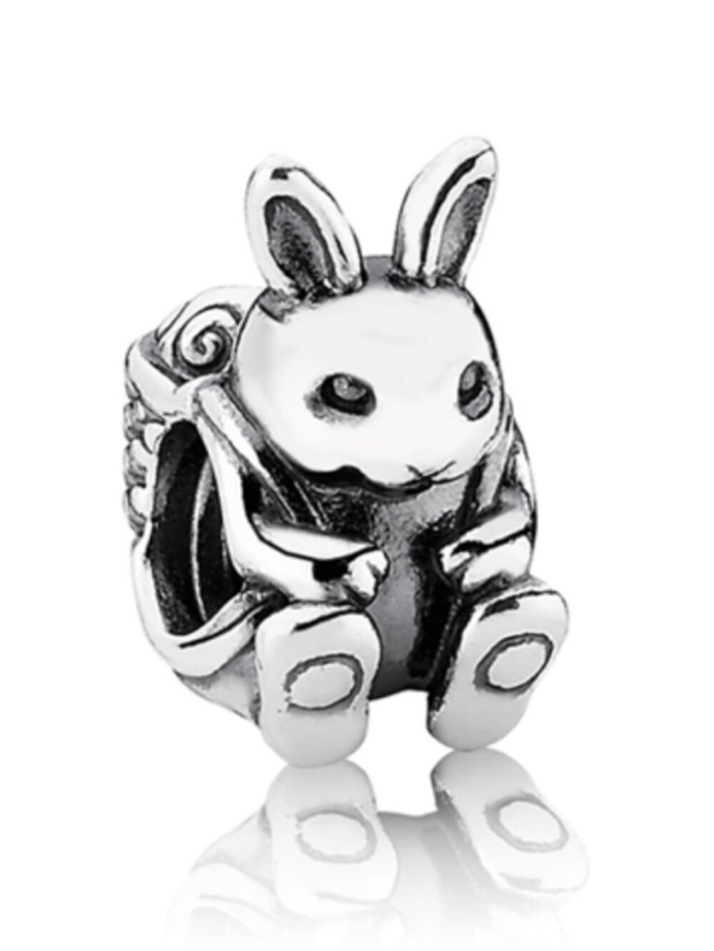 Pandora Retired Easter Bunny Charm Sterling Silver Authentic ALE